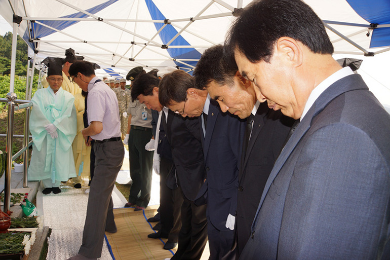 Chilgok-gun (Gyeongbuk-do) Municipal Chapter holds memorial ceremony for US troops killed in action during the Korean War