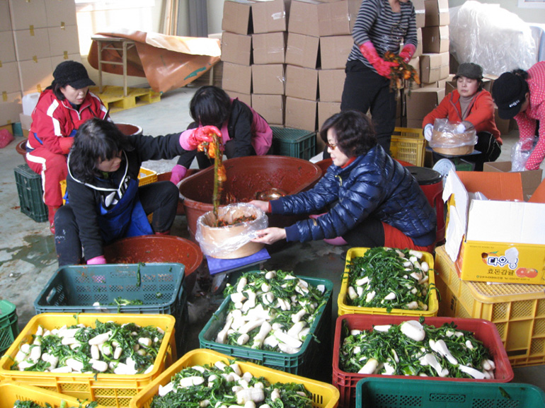 Gimpo (Gyeonggi-do) Municipal Chapter supplies kimchi to North Korean refugees